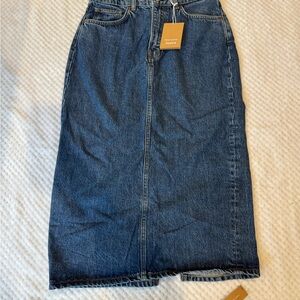 Reformation Classic Blue Denim Jean Skirt